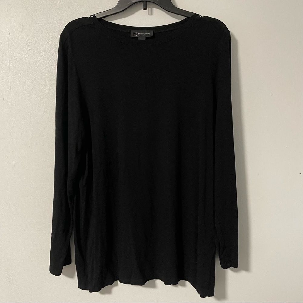 INC international concepts, Black‎ longsleeve tunic style T-shirt top